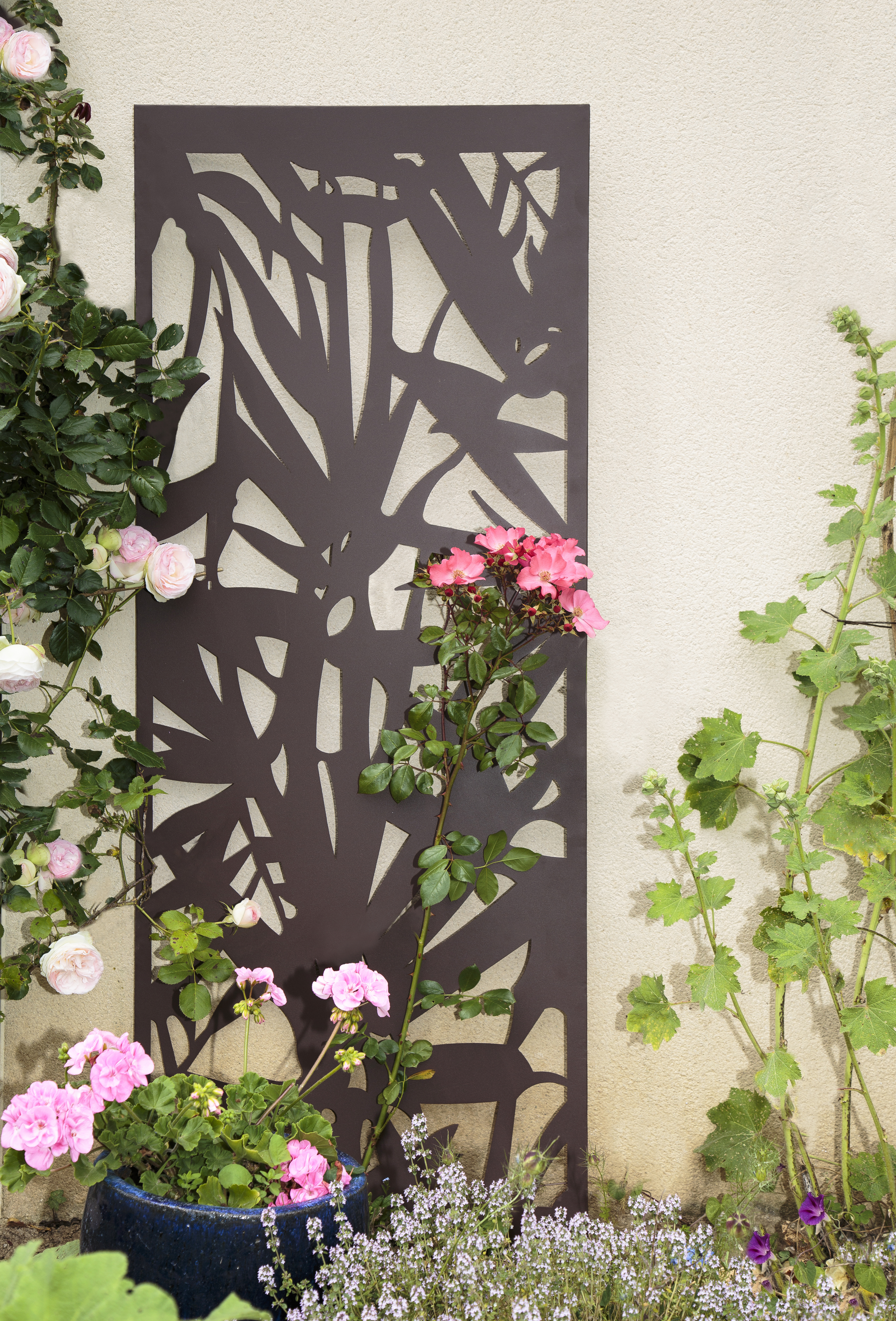 Decoration Panel fém panel, 60x150cm, barna