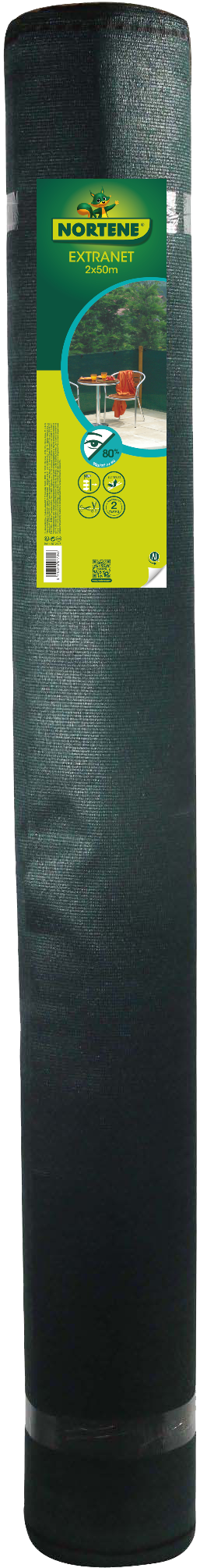 EXTRANET szőtt árnyékoló háló 1x50m sötétzöld 5.Kép