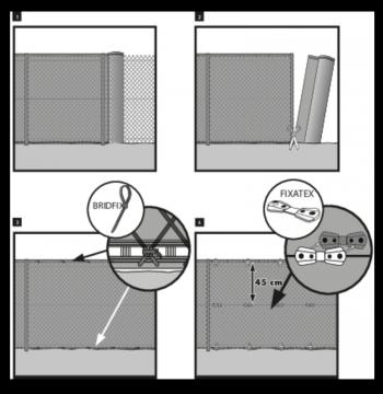 SUPRATEX szőtt árnyékoló háló 2x10m zöld 3.Kép