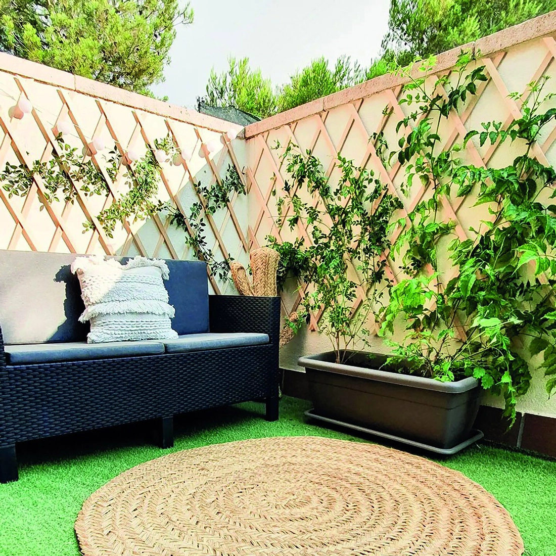 Trelliwood fa apácarács, futtató, 0,5x1,5 méter, Natur fa