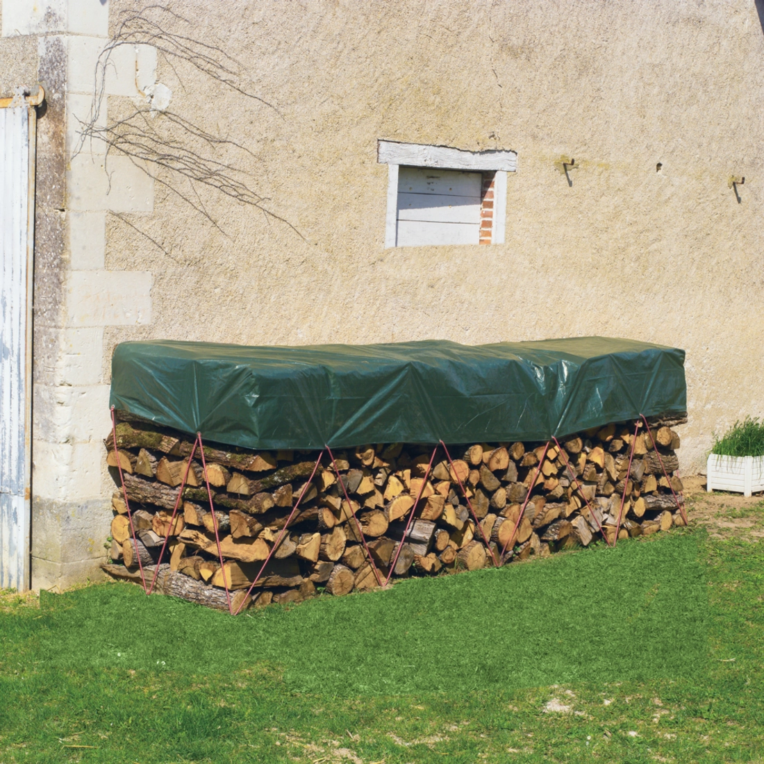 NORT PROTEX 80 g/m2 erősített, vízhatlan takaróponyva 2 x 3m, zöld
